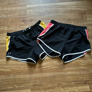 2 pair Under Armour shorts size medium.